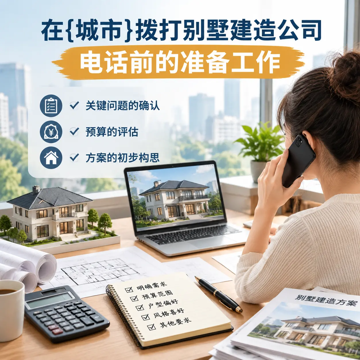 在红花岗拨打别墅建造公司电话前的准备工作
