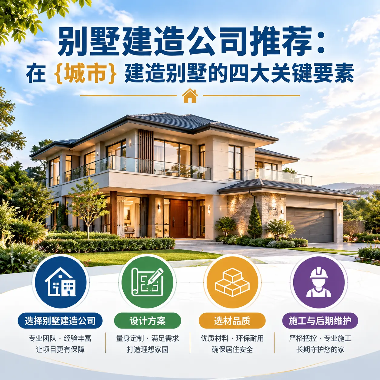 别墅建造公司推荐:在 红花岗 建造别墅的四大关键要素