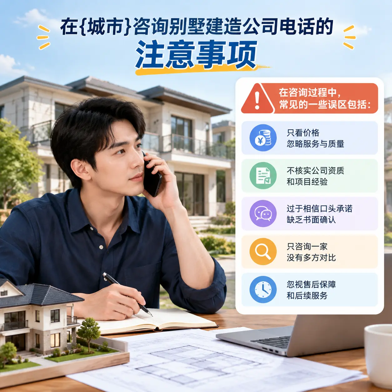 在红花岗咨询别墅建造公司电话的注意事项